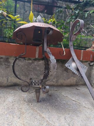 3 Lampade in ferro e rame