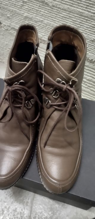 Botines  Massimo Dutti Marrón de Cuña