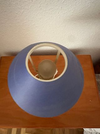 Lámpara mesita noche azul-blanca