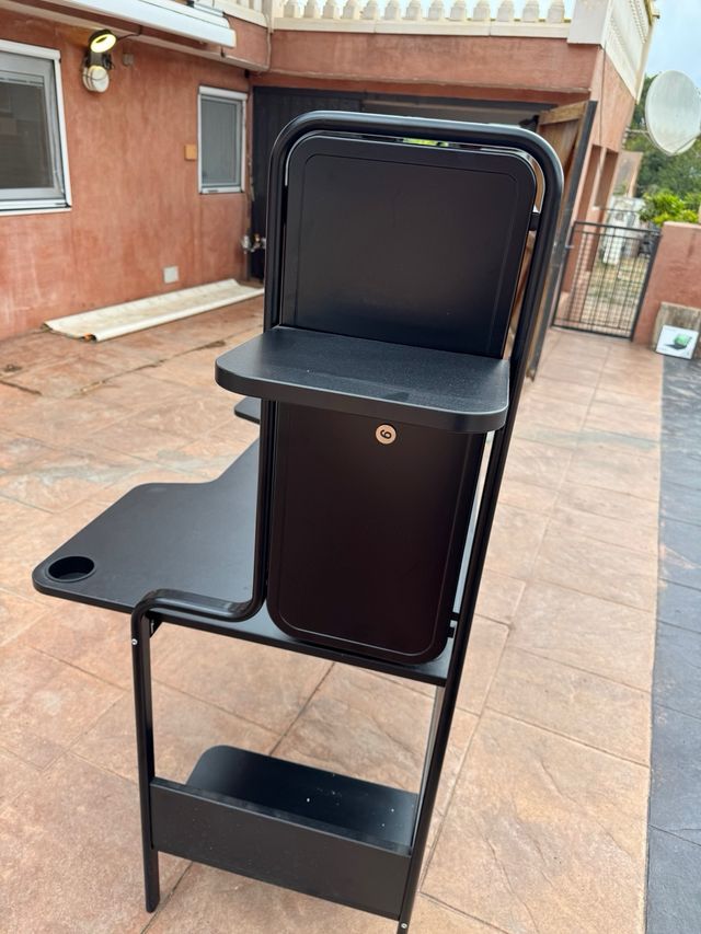 Escritorio gaming negro - Metal y madera