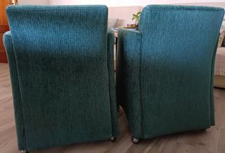 Poltrone vintage (2) - Tessuto blu-verde