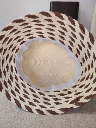 Sombrero mujer beige-marrón