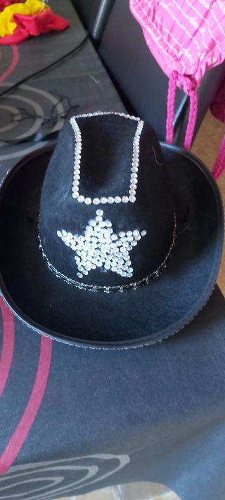 Sombrero vaquero negro con pedreria