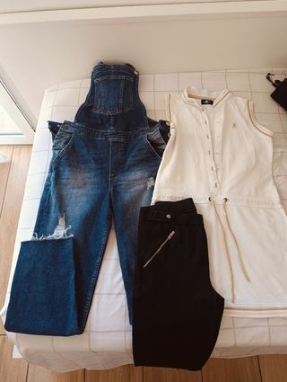 Conjunto ropa juvenil: vaqueros + top + pantalón