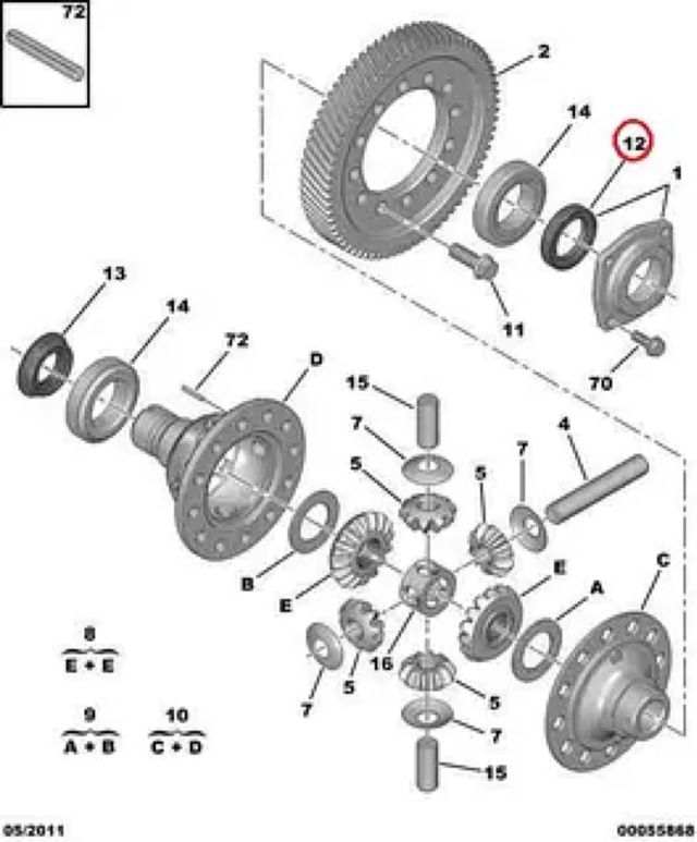 Retén diferencial Ducato Boxer Jumper 312148