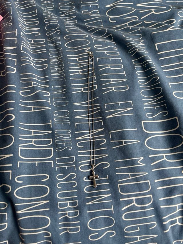 Collar Plata Cruz - Cadena fina