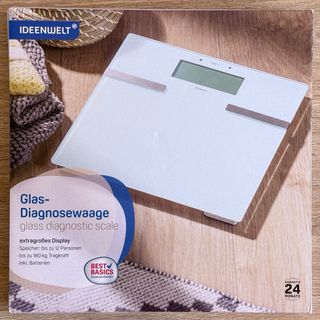 Báscula de cristal diagnóstica nueva con caja