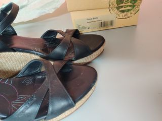 Sandalias cuña Panamá Jack negras 41
