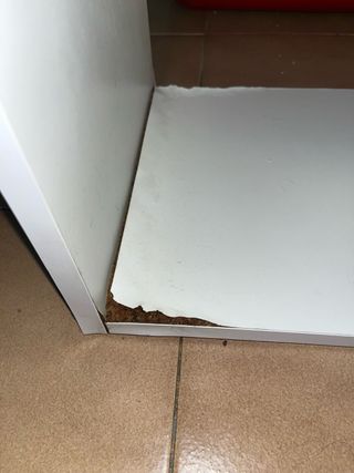 Escritorio blanco y gris - 1 ud.