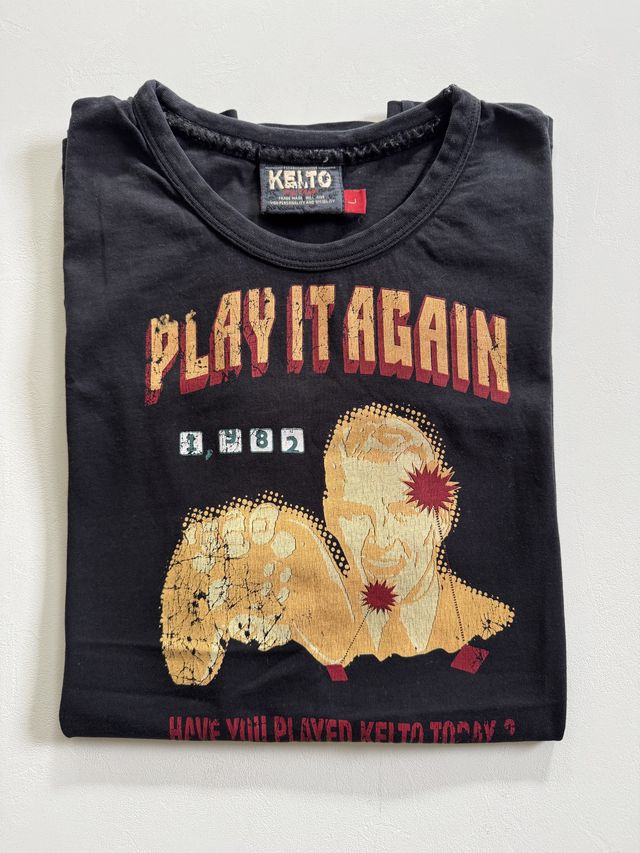 T-shirt Kelto nera con stampa, taglia L