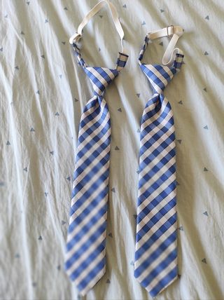 2 Corbatas niño Tizzas azul-blanco