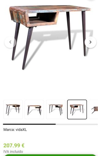 Escritorio vintage madera reciclada