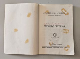 LIBRO CUADERNOS DE ANATOMIA TOMO 3 AÑO 1974