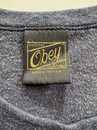 T-shirt Obey – Blu melange, taglia L