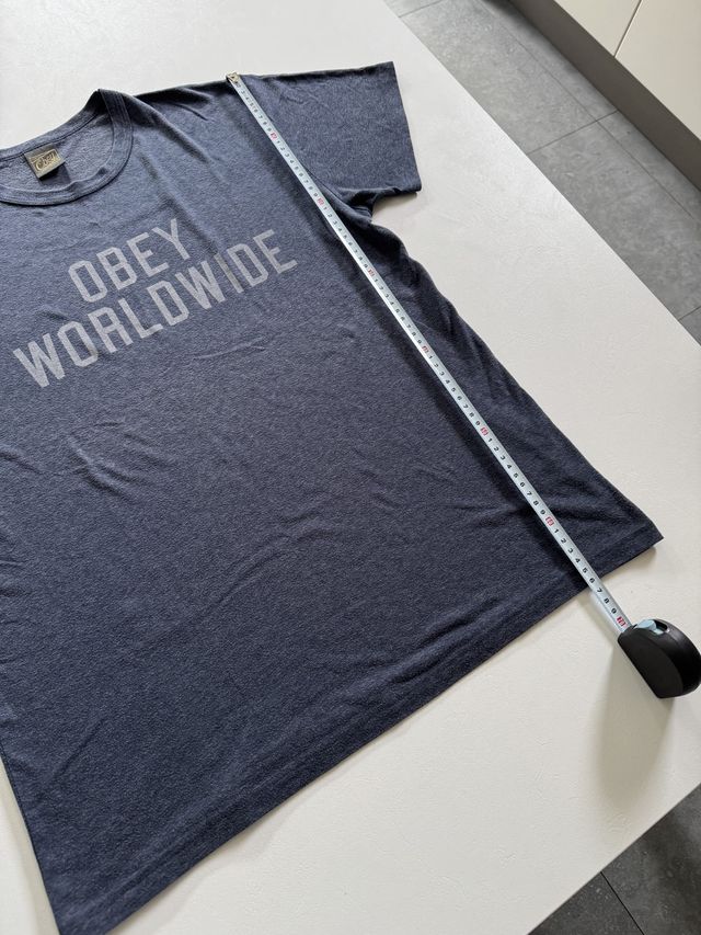 T-shirt Obey – Blu melange, taglia L