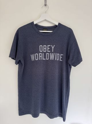 T-shirt Obey – Blu melange, taglia L