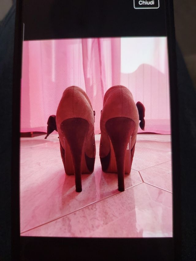 Stivaletti Marroni Tg 40 - con fiocco