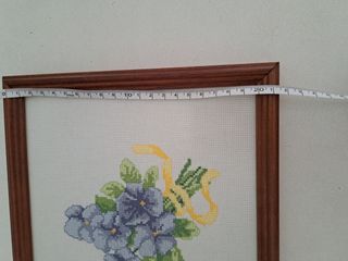 2 Cuadros Bordados Violetas