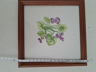 2 Cuadros Bordados Violetas