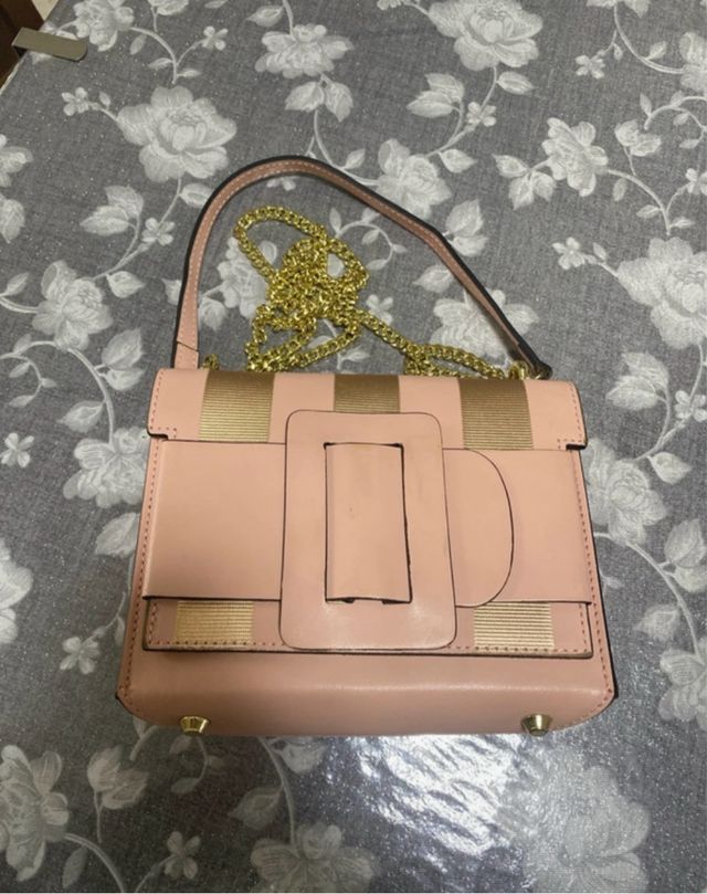 Borsetta rosa e oro - Pelle