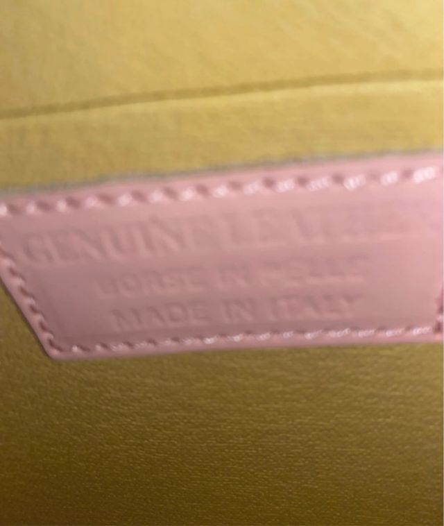 Borsetta rosa e oro - Pelle