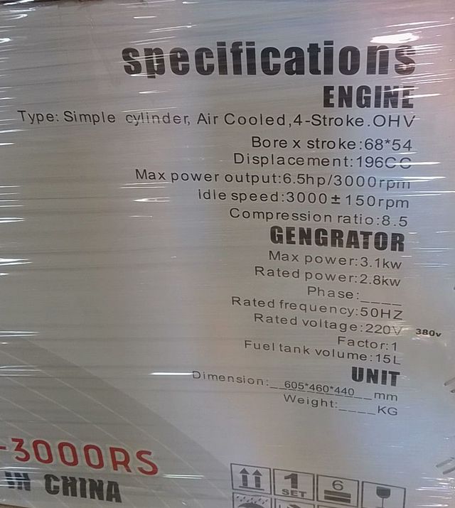 GENERADOR DE GASOLINA