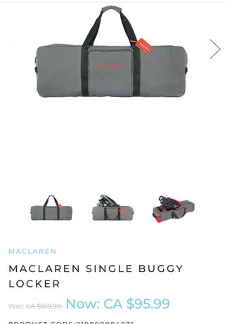 Bolsa Maclaren carrito bebé