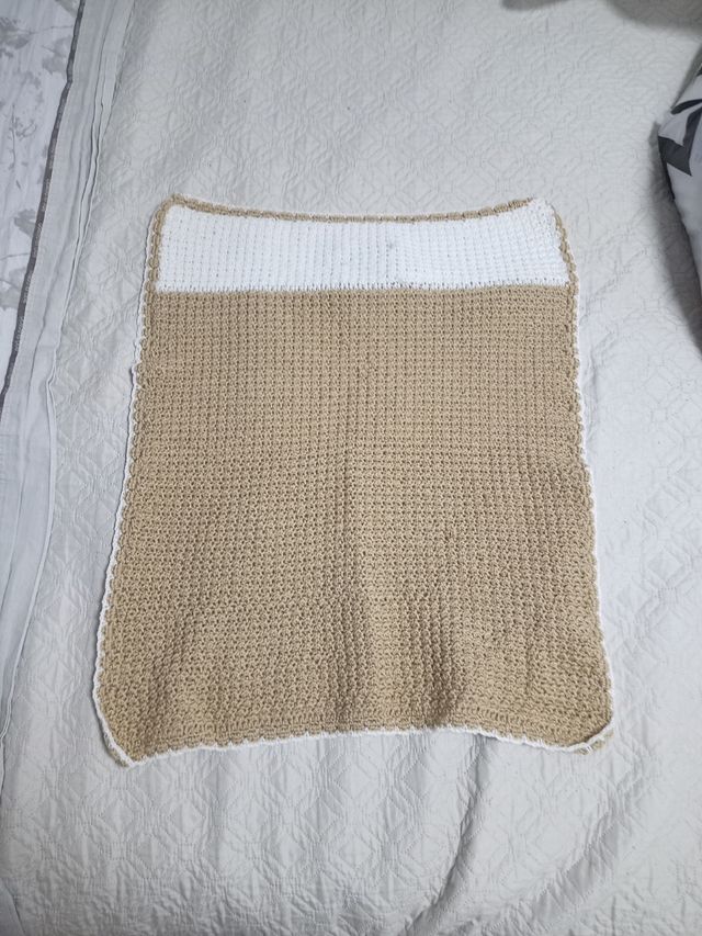 Mantita bebé crochet oso hecha a mano