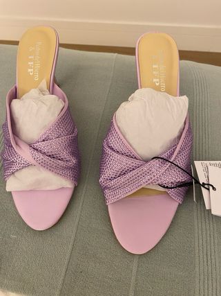 Sandalias TFP by Tamara Falcó Moradas nuevas