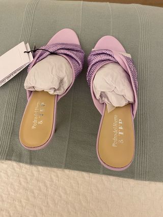 Sandalias TFP by Tamara Falcó Moradas nuevas