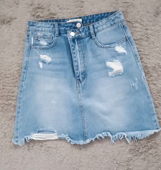 Falda vaquera nueva azul - dibujos