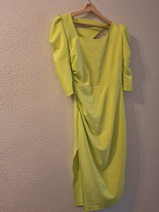 Vestido midi amarillo - Fiesta