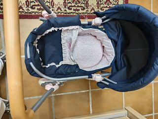 Carrito muñecas bebé - Azul