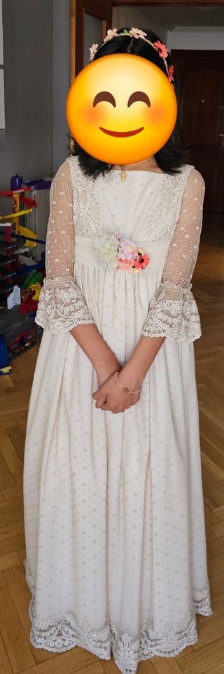 Vestido comunión niña beige