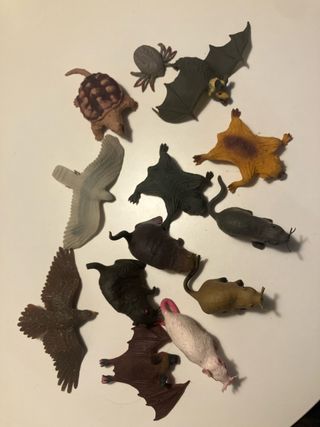 Figuritas de goma blanda 12 piezas