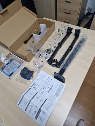 Soporte brazo 2 pantallas pc