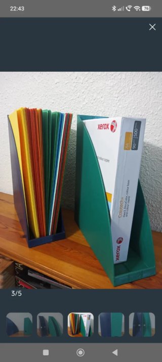 Lote 2 organizador documentos plásticos azul y ver