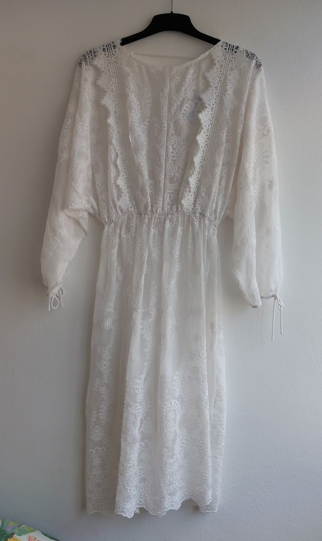 Vestido encaje sobre gasa blando Endless Rose