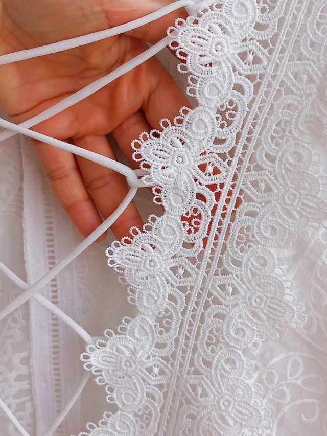 Vestido encaje sobre gasa blando Endless Rose