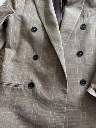 Americana Mango cuadros beige