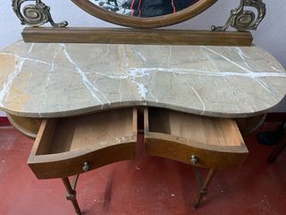 Tocador antiguo mármol-madera