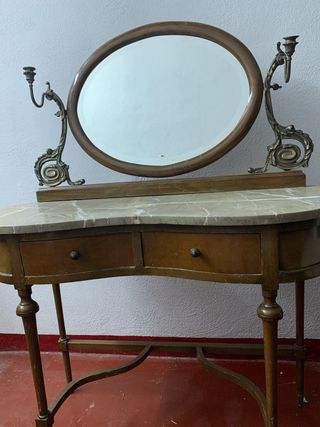 Tocador antiguo mármol-madera