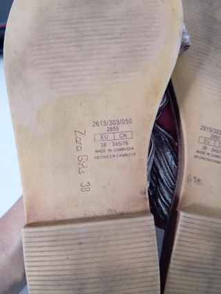 Sandalias Zara doradas 40