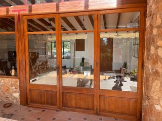 Ventana madera maciza 3 hojas