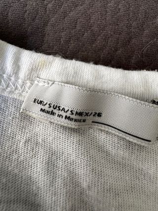 Camiseta Zara blanca - Talla S