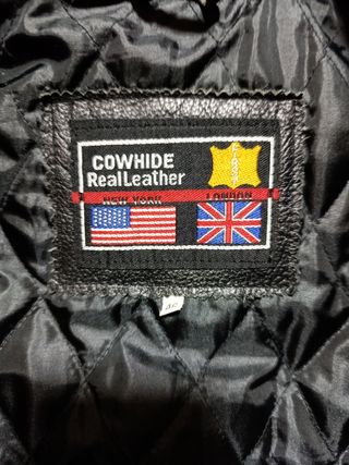 Chaqueta moto piel negra