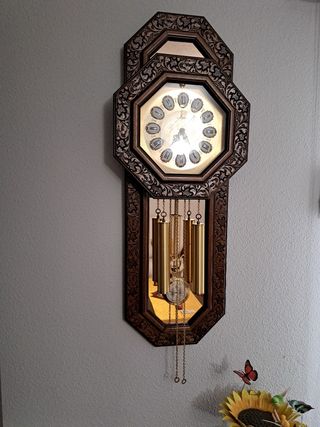 Reloj Pared Madera Tallado