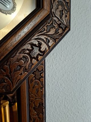 Reloj Pared Madera Tallado