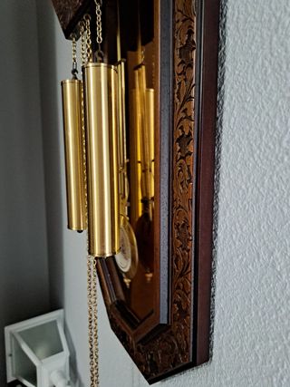 Reloj Pared Madera Tallado