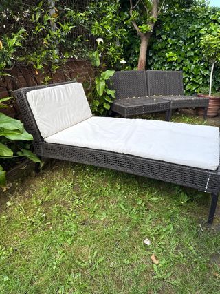 Tumbona jardín - Gris oscuro